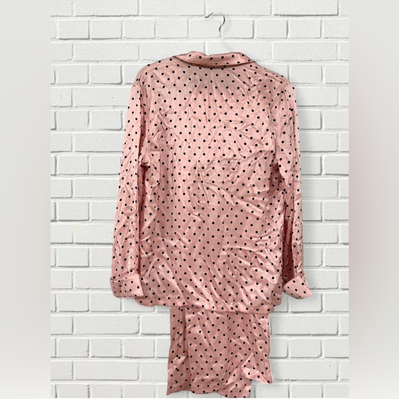 Victoria's Secret Pink and Black Polka Dot Pajama Set - Picture 3 of 4